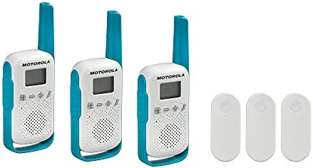 Motorola Solutions Talkabout T114TP Бяло/ Синьо 16-Мили 2-Лентов радио с три пакети