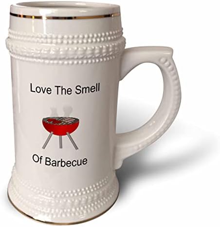 Триизмерно изображение на текста Обичам миризмата на барбекю с анимационни грил - Стъклена чаша с 22 грама (stn-364015-1)