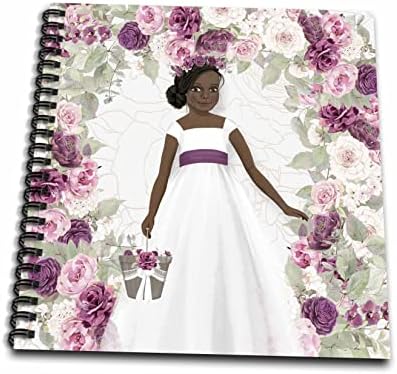 Триизмерна афроамериканская Цвети с Лилави Рози и Эвкалиптом - Книги за рисуване (db_355849_3)