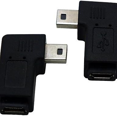 BL 1 Комплект с десния/Левия ъгъл на наклон 90 градуса Mini USB за мъже и Micro USB За жени Адаптер-Разклонител