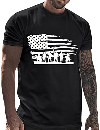 Високи Мъжки Ризи, Мъжки Пролетно-летни Тениски за Честването на Деня на Независимостта, Ежедневни Реколта Мъжки