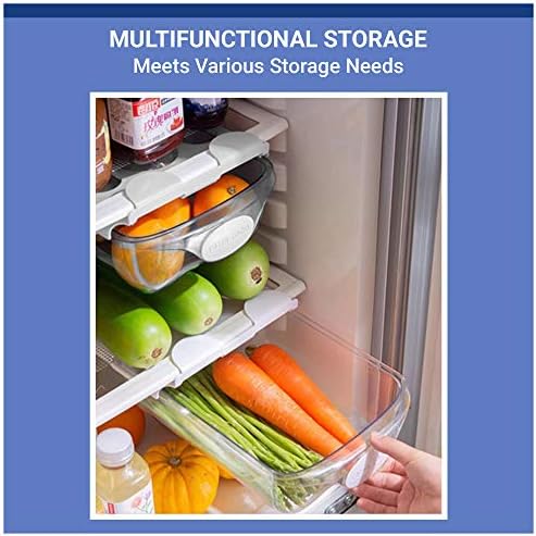 Кутии-организаторите за хладилник Lex'Cee - 1 бр Ултра-Модерен и Уникален Дизайн, Прозрачен чекмеджето на хладилника,