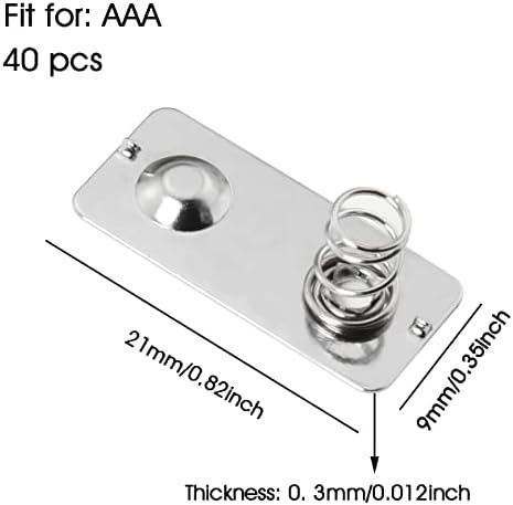 MEETOOT 40шт Батерия тип ААА с преобразуването на отрицателен в положителен Пружинен Контакт Никелирующая плоча