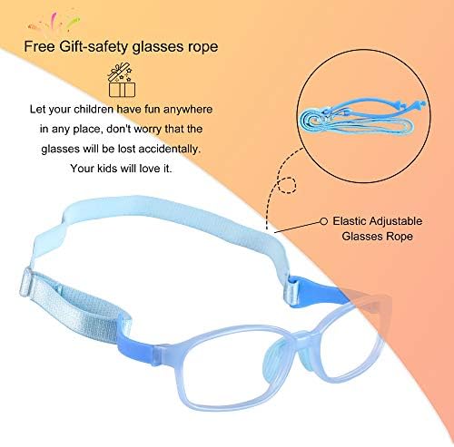 Очила за деца, блокер синя светлина VisionGlobal, От напрежението на очите и замъгляване, Компютърни очила, със защита от отблясъци