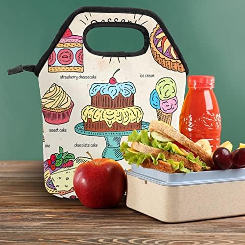 Дамски чанта за обяд GUEROTKR, Кутия за Обяд за мъже, Дамски Кутия за Обяд, цветна фигура за торта