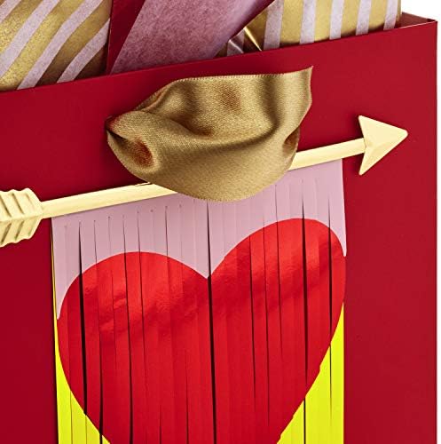 Подаръчен пакет Hallmark Signature 7 среден размер на Свети Валентин от цигарена хартия (банер във формата на сърце)