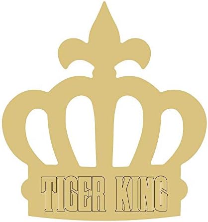 Дизайн на короната по Подобие на Деколте Недовършена Дърво Крал Тигри Вечерни Голяма Котка Врата Закачалка Форма MDF Платно