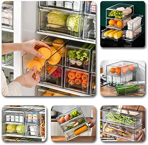 SRHMYWGY Органайзер за хладилник, класификация и консервация на Кутия за съхранение от Прозрачна пластмаса, които