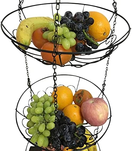 3-Диференцирани Стелажи за Съхранение на Висящи Кошници Кухненски Кошница За Съхранение на Зеленчуци И Плодове,