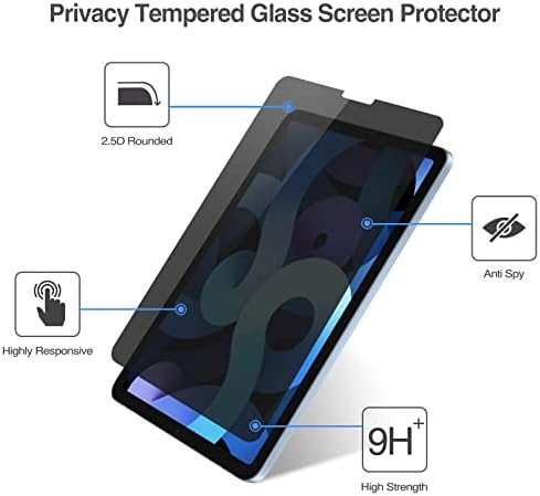 Комплект ProCase Slim Smart Cover с 2 Пакети защитно фолио за iPad Air 5-то поколение Case 2022 / iPad Air 4-ти 2020