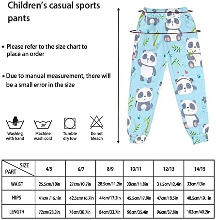 Панталони Suhoaziia за Деца, Спортни Панталони с Висока Талия и Джобове, Дълги Панталони за Момичета от 4 до 15 Години