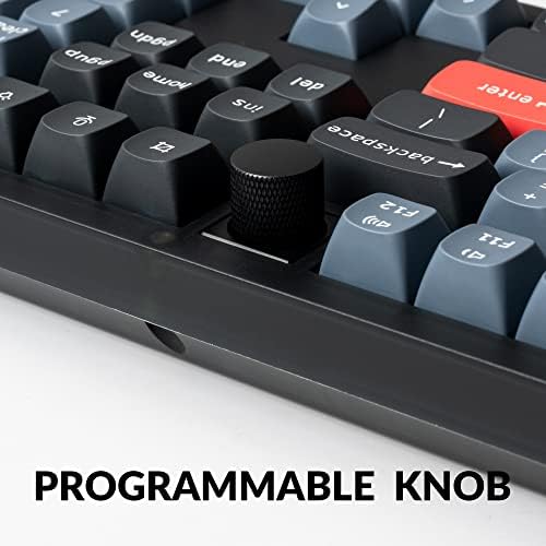 Keychron V6 Жичен потребителска версия на механична клавиатура с дръжка, в пълен размер QMK/VIA Програмируема с възможност за гореща замяна Keychron K Pro Blue Switch е Съвместим с Mac, W