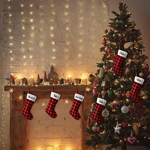 Tatuo 12 Опаковки, Коледни Чорапи от зебло 17 инча Коледни Висящи Украшения Коледа Декор на Аксесоари за Коледното