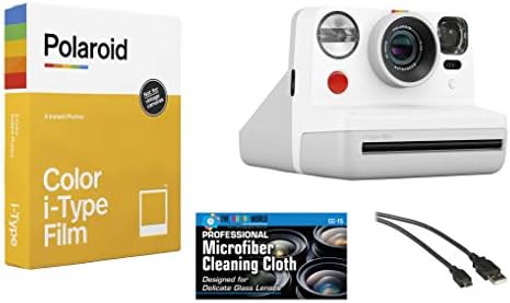 Фотоапарат непосредствена печат Polaroid Now i-Type (бял) + комплект цветен филм Polaroid