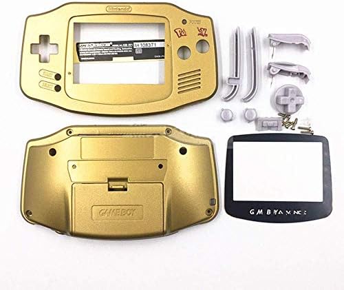 Пълен Комплект Бутони за Смяна на капака на корпуса на контролера на Nintendo Gameboy Advance GBA (златен)