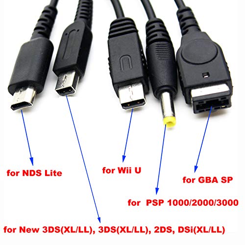 Skywin 5 в 1 кабел USB за зарядното устройство за Nintendo - Мультисистемный кабел за зарядно устройство на Nintendo