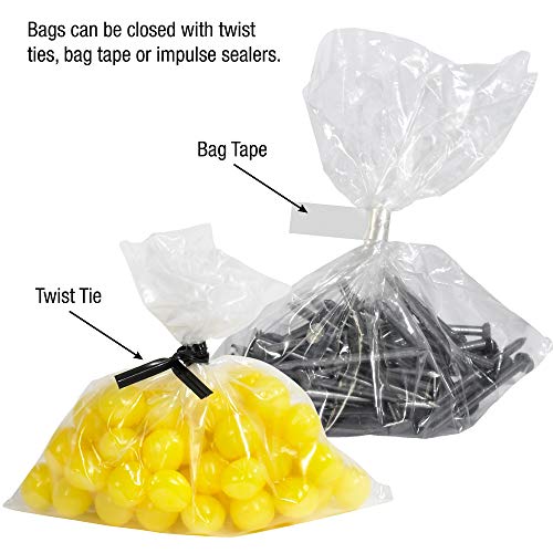 Найлонови торбички Aviditi 5 x 4 1/2 x 15 с клин, 1 Mils, Прозрачни с отворен покрив и расширяемыми стени за опаковане на части, хранителни продукти и консумативи, (опаковка от 10
