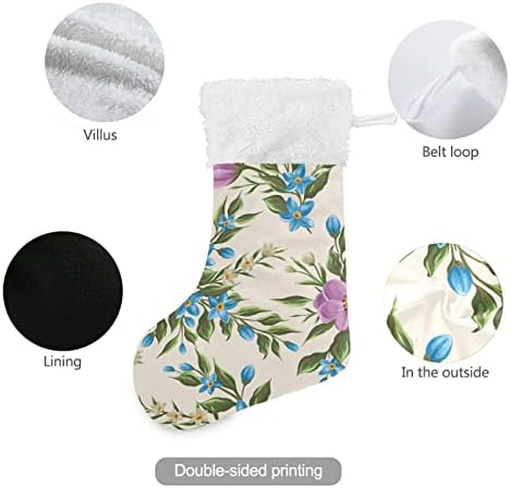 Коледни Чорапи ALAZA, Пролетната Реколта Цветя, Класически Персонализирани Големи Чулочные Украса за Семейни