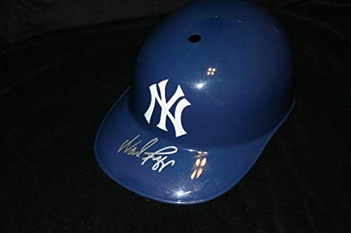 Точно копие на Бейзбол шлем Ню Йорк Янкис с автограф Уейд Боггса, Сертифицирана от Jsa - Каски MLB с автограф