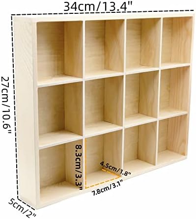 LONG TAO 1 бр 13,4 х 10,6x 2 Дървена Кутия-Разделител За съхранение, Витрина, Кутия за организиране, Тава,
