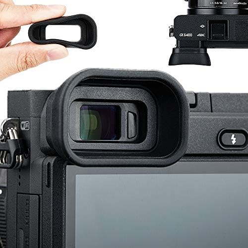 Мек Силиконов Наглазник за камера под формата на Визьора, Окуляр, Козирка за Sony A6600 A6500 A6400, Защита за очите, замества Sony FDA-EP17