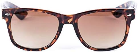 Слънчеви очила в класически стил, с дебели лещи (без бифокальных) за мъже и Жени (кафяв/костенурки, 2.0)