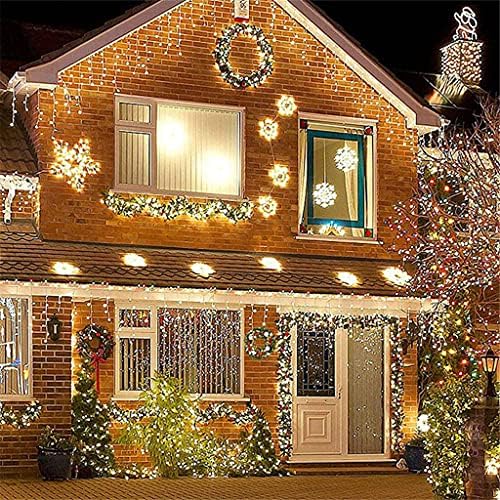 GANFANREN Модерен Коледен Венец от ратан 2.7 M led светлина, Цветна лента, Орнамент, Декорация от лента, Празнична