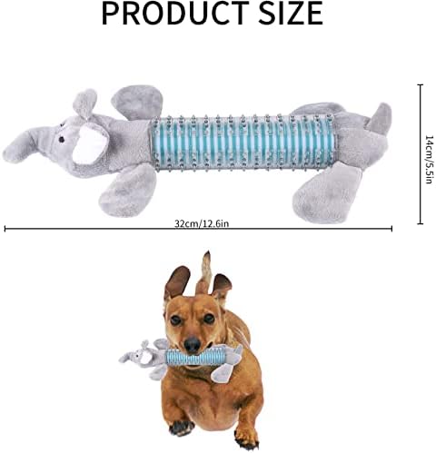 CCDAY Плюшени Пищащие Играчки за кучета, 3 опаковки, Неразрушаемые, Трайни Играчки за Четка за Зъби за Кучета Малки и Средни