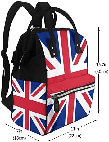 Раници за смяна на пелени за мама Великобритания-Флаг на Великобритания Пътна Чанта За Книги, Чанти за Памперси Back Pack