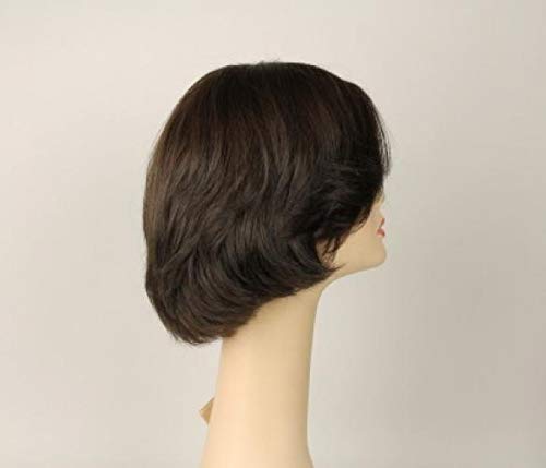Европейският перука от човешка коса Freeda - Dorothy Тъмно кафяво многопосочен топ от кожа, размер M