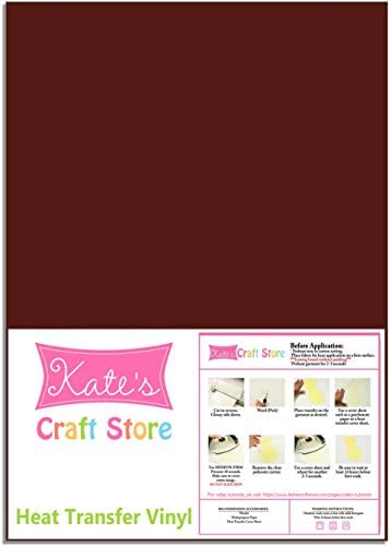 Kathe's Craft Store 12 x 15 3 листа термозащитных винил листа за тениски, причинени от желязо (бял)
