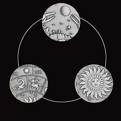 Зодия Рак 2021 година с 12 Съзвездия, Монета с Релефни, са подбрани Монета за Подарък (6.22-7.22)