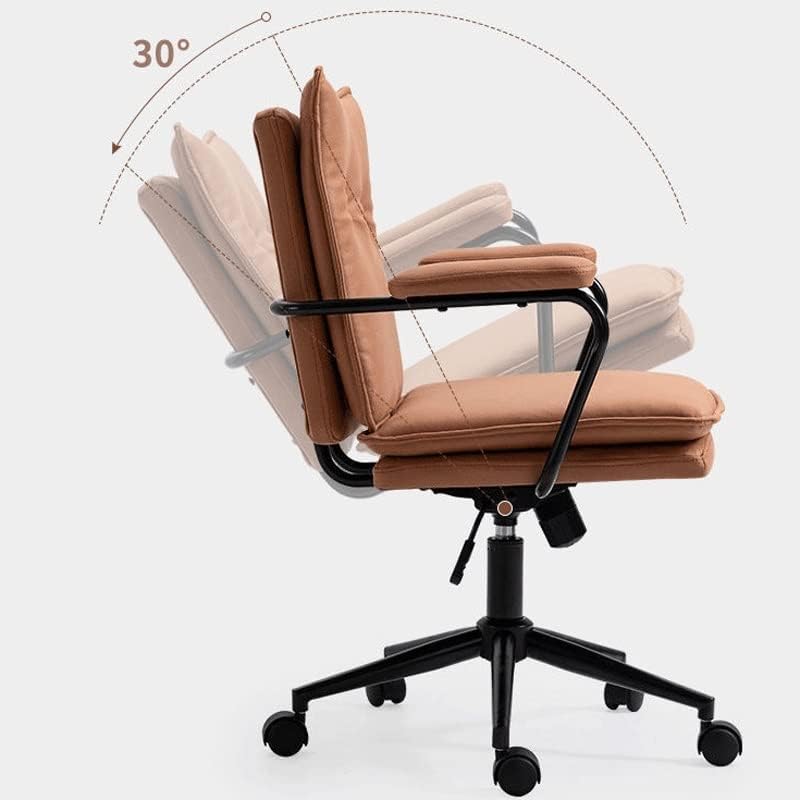 UXZDX Домашен Компютърен стол за обучение в студентски квартири С облегалка Удобен заседнал Офис стол бюро (Цвят: