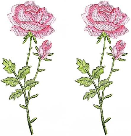 Набор от редки белите Дробове band-спин 2 бр. Красиви Рози, Розови Бродирани Ленти, Чанта За Дрехи, Тениски,