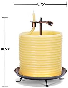 Свещ Границите 20561B 144-Часова Свещ, Екологично чист Натурален Пчелен восък с Хлопковым фитилем, Жълт Цвят