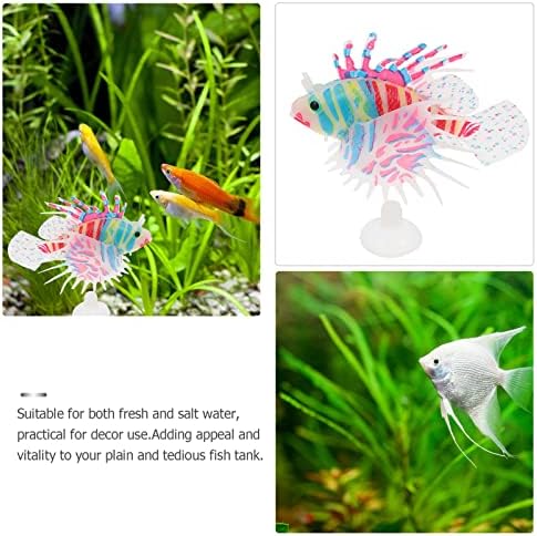 PATKAW Изкуствена Светещ Риба Светещ Крылатка Украшение Силиконова Пластмаса Фалшива Риба с Вендузата 3D Моделиране на Животни