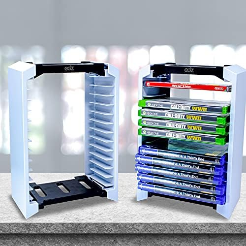 Игра Storage Tower – Универсално хранилище за видео игри – За съхранение на 12 игри на дискове или Blu-Ray дискове – Часова рецепция с игрални притежателите на PS4, PS5, Xbox One, Xbox