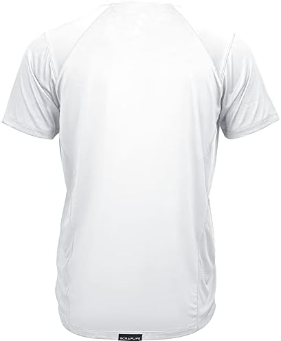 ScrapLife | Мъжки Тренировочная Борцовская риза Премиум-клас с Къс Ръкав | За възрастни и Младежки спортисти (Средно,