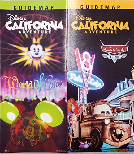 Парк Дисниленд Комплект от 8 карти-пътеводители с участието на Калифорнийски приключения Condor Flats Toy Story World of Color Автомобили Land PMA5