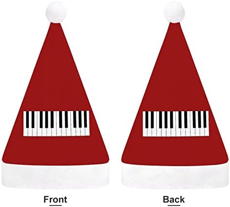 Музикална коледна шапка за пиано, мека плюшен шапка на дядо коледа, забавна шапчица за коледно новогодишната партита