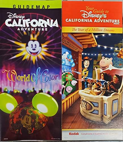 Парк Дисниленд Комплект от 8 карти-пътеводители с участието на калифорнийския приключенски свят Color Автомобили
