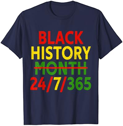 Месеца на Черната история 24/7/365, Подарък Тениска с Черен Меланином в Африканския Стил