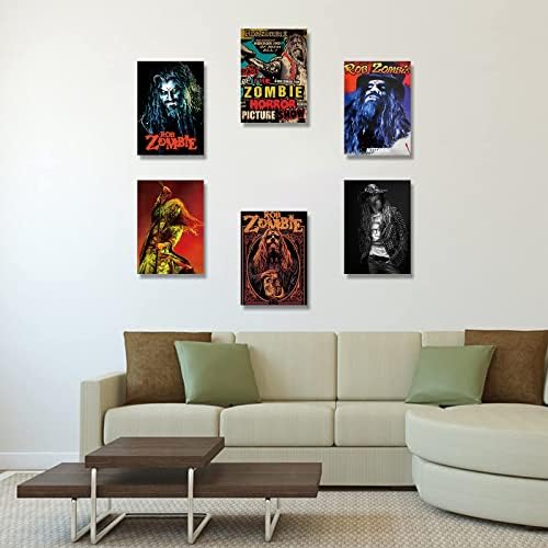 НЕСВАЛЯЩИ плакат на Роб Зомби, Комплект от 6 плакати в стил на Певицата, Естетически украса космическа стени, Плакат на Роб