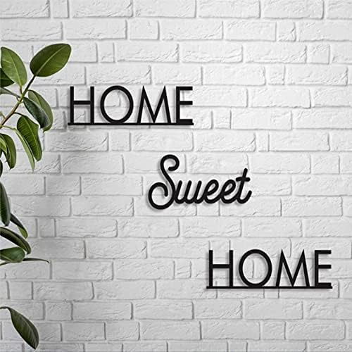 Home Sweet Home Метална Табела, Надпис, Метален Стенен Декор за Домашна Кухня, Кафене, Бар, Модерен Интериор