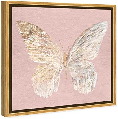 Компания Oliver Gal Artist Co. Животни, Стенни Артистични Щампи върху Платно Златна пеперуда Блестящ Руж, Насекоми, Начало Декор,