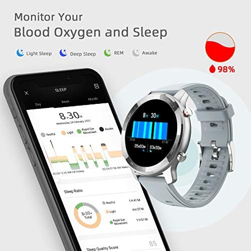 Смарт часовници FirYawee за Android телефони, Съвместими с iPhone, Samsung, Фитнес-часовник с пульсометром