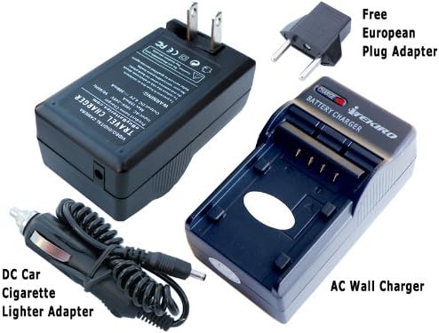 iTEKIRO AC Стенно Зарядно за Кола dc Комплект за Sanyo Xacti VPC-WH1GX VPC-WH1YL + iTEKIRO 10-в-1 USB Кабел За зареждане