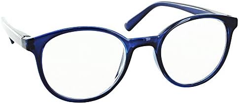 Best Readers Овални Очила за четене унисекс-за възрастни, сини / с прозрачни лещи, 1,5