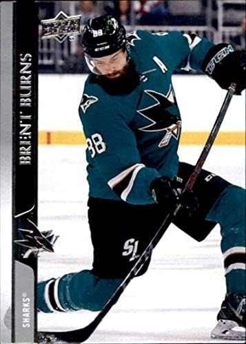 2020-21 Горната палуба 396 Брент Бърнс в Сан Хосе Шаркс Хокей на серия 2 в НХЛ Основна Търговска карта