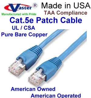 СуперКабель - USA-0670-120 Метра UTP Cat5e - Произведено в САЩ – Синьо - UL 24Awg от чиста Мед – Мрежа за свързване на Ethernet